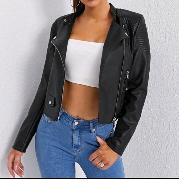 TAKING OFFERS! PU Jacket sz Med - Picture 3 of 4
